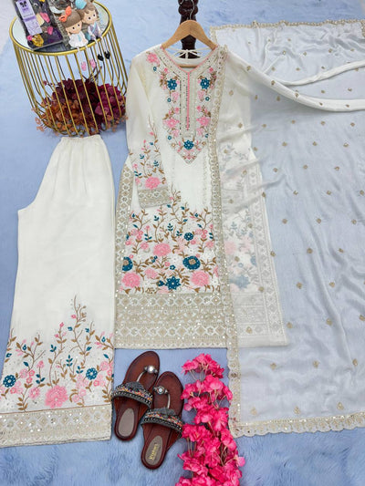 Stylish 3-Piece Set with Dupatta and Bottom