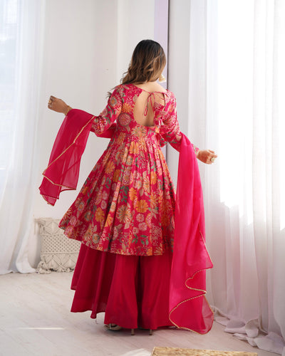 Gorgeous Printed Palazzo Suit With Dupatta