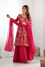 Gorgeous Printed Palazzo Suit With Dupatta