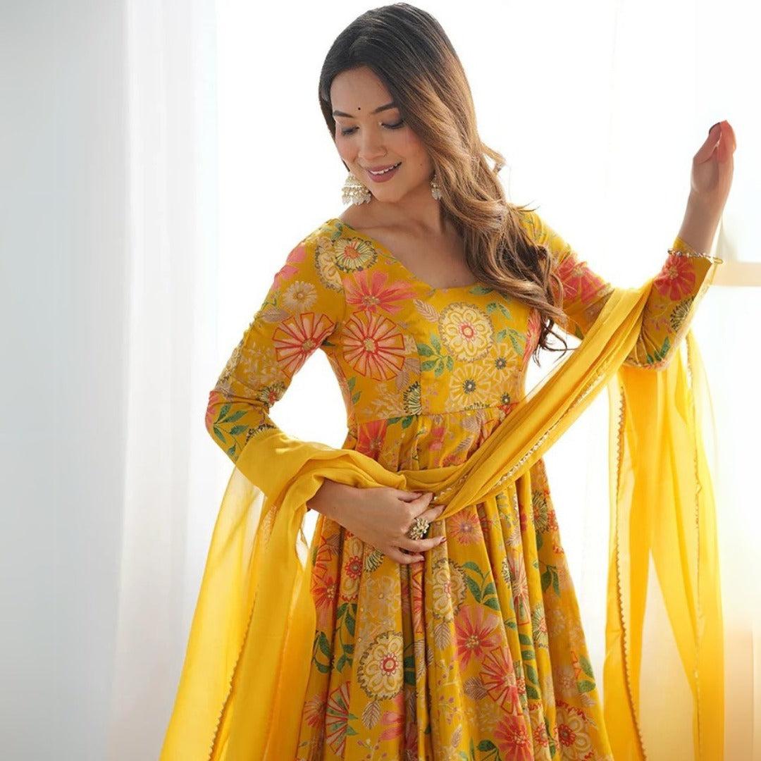 Gorgeous Printed Palazzo Suit With Dupatta