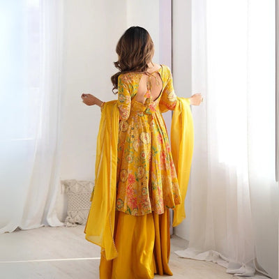 Gorgeous Printed Palazzo Suit With Dupatta