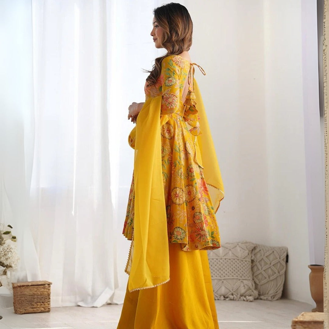 Gorgeous Printed Palazzo Suit With Dupatta