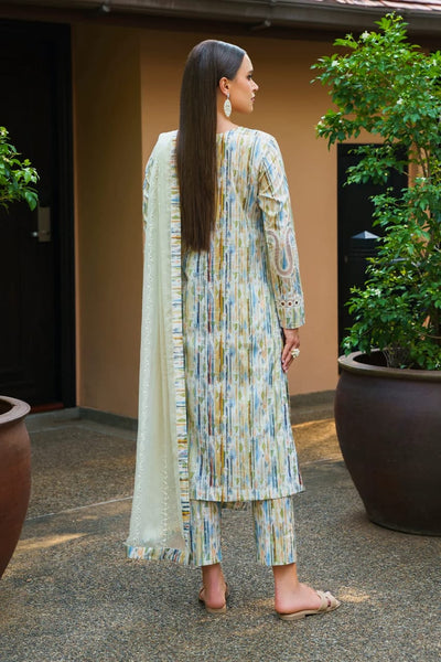 3-Piece Multi Lining - Embroidered Printed Lawn Suit Stitched