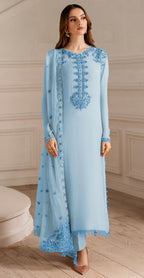 Iznik Luxury Formals Chiffon & Malai 3-Piece Suit