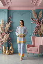 Cream & Rust Botanical 2-Piece Cotton Co-ord Set