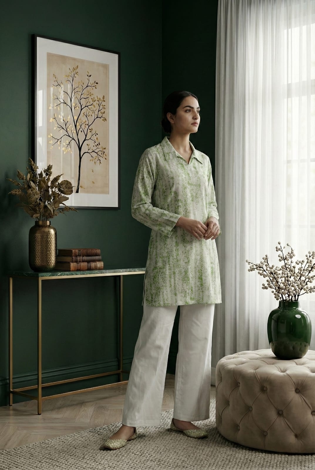 Inaaya Fabrics Textured 2-Piece Ready to Wear Suit