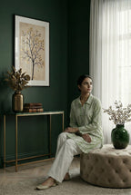 Inaaya Fabrics Textured 2-Piece Ready to Wear Suit