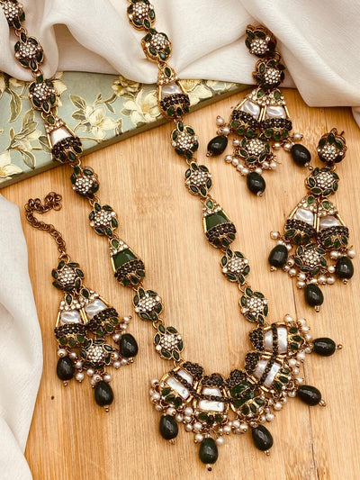 Elegant Mother of Pearl Long Mala Necklace for Women