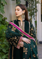 03-PIECE STITCHED VELVET SUIT READY TO WEAR