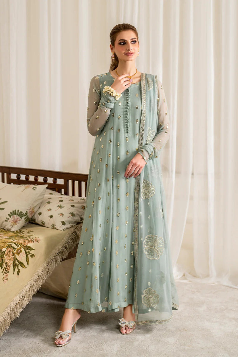 Iznik –  stitched Embroidered Chiffon Suit