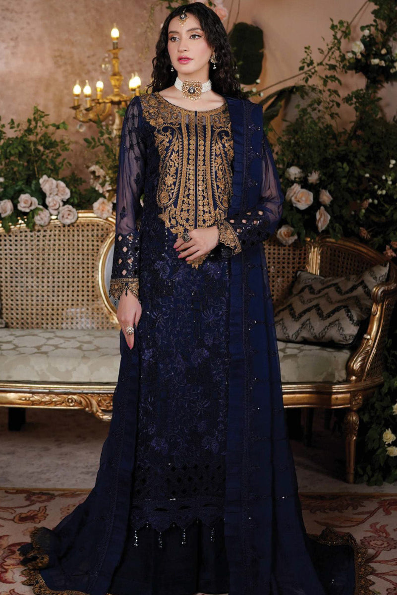 Embroidered Chiffon 3 Piece Stitched Suit Ready To Wear