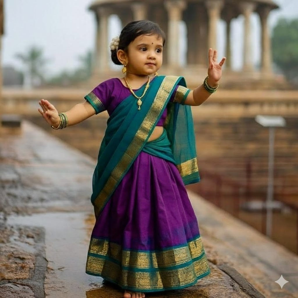 Adorable Kids Silk Saree Collection (Unstitched)