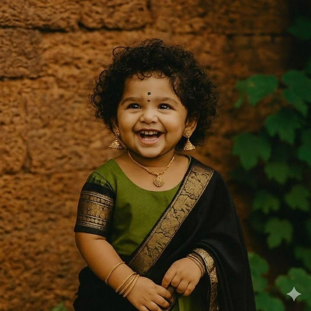 Adorable Kids Silk Saree Collection (Unstitched)