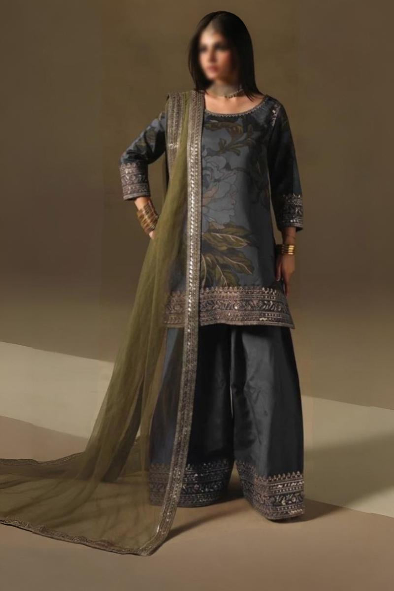 Three Pc Premium Lawn Suit With Printed Trouser