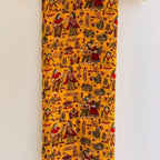 Faux Georgette Kalamkari Print Saree For Women (Unstitched)