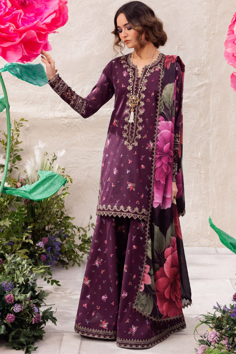 Dahlia 03-Piece Embroidered Luxury Lawn Suit Ready To Wear