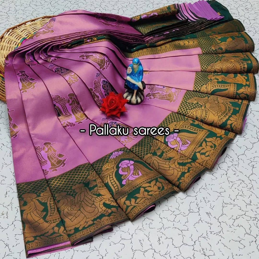 Kalamkari Dream Soft Silk Saree (Unstitched)