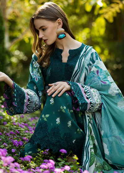 DIGITAL PRINTED WITH CHICKENKARI LAWN & EMBROIDERED WORK | 3-PIECE SUIT