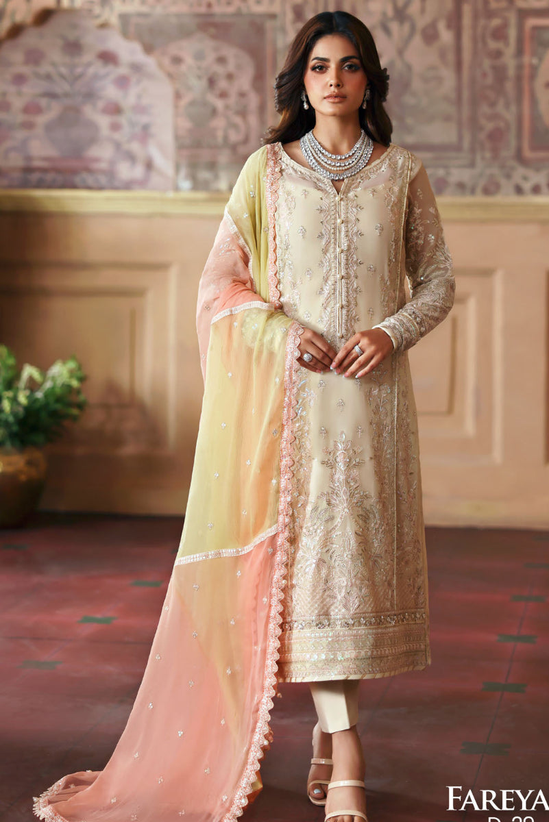 3-Piece Chiffon & Malai  Al Nisa Embroidery