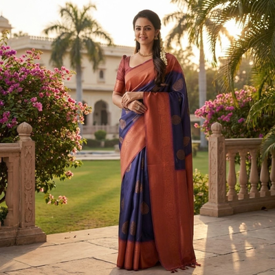 Pure Silk Saree For Women (Unstitched)