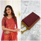Ethereal Elegance Plain Silk Saree For Women (Unstitched)