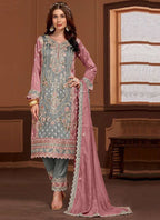 Premium Embroidered Straight Cut Trouser Suit