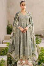 stitched Lawn Suit with Chiffon Dupatta & Chickenkari Embroidery