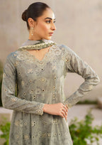 stitched Lawn Suit with Chiffon Dupatta & Chickenkari Embroidery