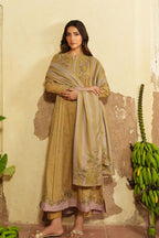 LAWN SUIT WITH CHIFFON DUPATTA 4 SIDE APLIK WITH 4 BUNCH DRESS