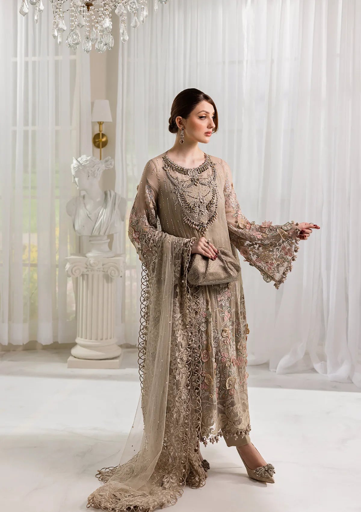 03-PIECE STITCHED CHIFFON SUIT READY TO WEAR