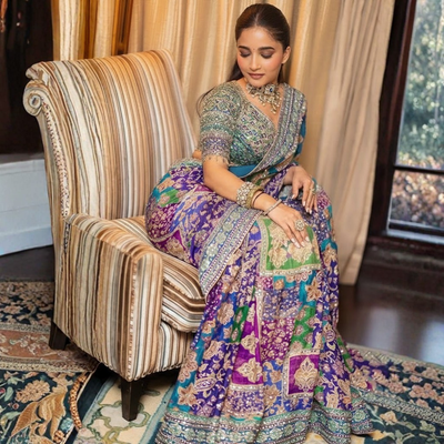 Beautiful Rainbow Saree For Women (Unstitched)