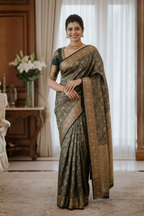 High-Quality Banarasi Silk Saree for Women (Unstitched)