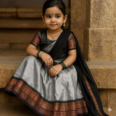 Adorable Kids Silk Saree Collection (Unstitched)