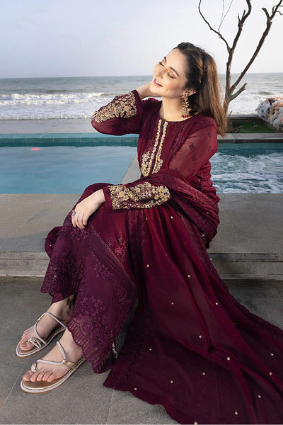 3-Piece Full Handmade Latest Chiffon Heavy Embroidered Dress With Embroidered Dupatt | STITCHED SUIT