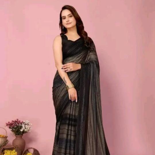 Printed Beautiful Silk Saree For Women (Unstitched)